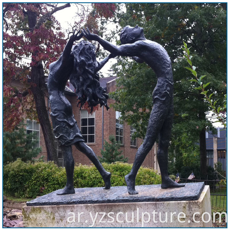 Bronze Dancing Couple Sculpture